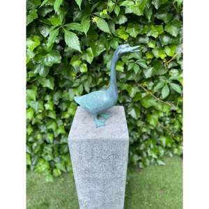 Escultura de pato antigua de metal, figura de pájaro, decoración para accesorios de jardín - Product Image 4