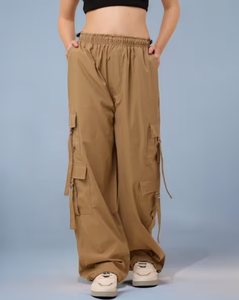 Pantalones Cargo para Mujer, Recién Llegados, con Puños Elásticos y Múltiples Bolsillos, Cintura Alta con Cordón, Estilo Hip Hop - Product Image 6