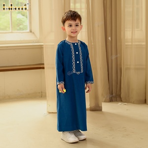 Túnica Islámica Tradicional Modesta para Niños Pequeños, Estilo Casual, Tela de Sarga 100% Algodón, Ignífuga, ODM OEM, Bordado - Product Image 6
