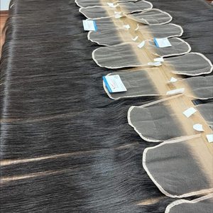 สินค้าขายดี ผมเวอร์จินแท้ 100% จากเวียดนาม แบบตรง HD Swiss Lace Closure  ถักสองชั้น  พร้อมผมปิดหน้าผาก สีดำธรรมชาติ ราคาขายส่ง - Product Image 2