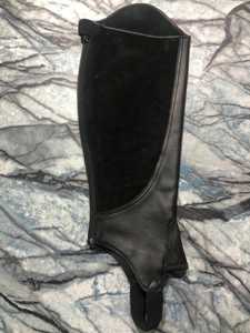 Custom Leather <b>Half</b> <b>Chaps</b> Wholesale Soft Cowhide Equestrian Horse Riding Gaiters Premium Boot Cover <b>Chaps</b> LHC-0016 - Product Image 4