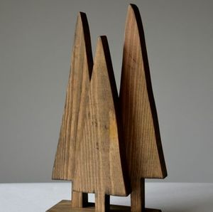 Natural <b>Wood</b> <b>Christmas</b> <b>Tree</b> Handmade Decorative Wooden <b>Christmas</b> <b>Tree</b> Ornament for Tabletop Home Office Restaurant Hotel Holiday - Product Image 2