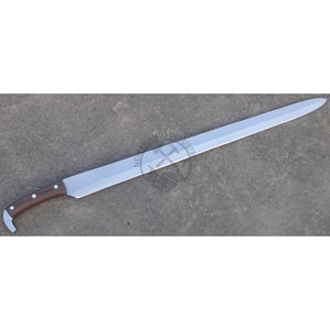 Nouveau couteau Seax Viking long en acier à haute teneur en carbone forgé à la main, lame de 22 pouces, manche en bois de noyer, finition polie, couteau sax médiéval - Product Image 1
