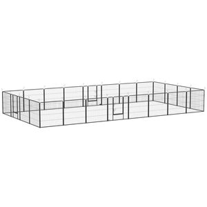 Recinto per Cani a 24 Pannelli con Porta Bloccabile per Cani Piccoli e Medi, Forma Personalizzabile, per Interni/Esterni, Taglia XL - 189 x 189 Pollici - Product Image 1
