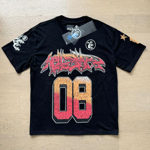 New Fashion Oversized T-<b>Shirts</b> Sports Wear T-<b>Shirt</b> Breathable and Compressed Loose Fit with Solid Logo Screen Printing T-<b>Shirts</b> - Product Image 2