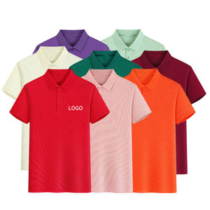 Men's Solid Color Short Sleeve Knitted Button Shirt 100% Polyester Breathable Casual Embroidery Logo Front ODM - Product Image 3