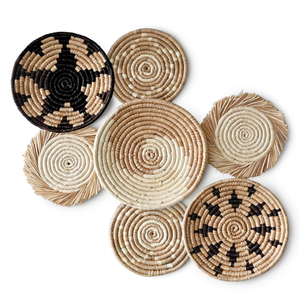 Handwoven Water Hyacinth <b>Wall</b> <b>Decor</b> Natural Boho Woven <b>Wall</b> Art for Home, Cafe, or Hotel Interior Styling - Product Image 1
