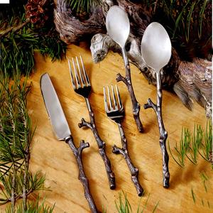 Best Selling Stainless Steel Silver Plated With Wrought Twig <b>Spoon</b> <b>Fork</b> <b>Knife</b> Restaurant Dinner Mirror Polished Wedding <b>Set</b> - Product Image 1