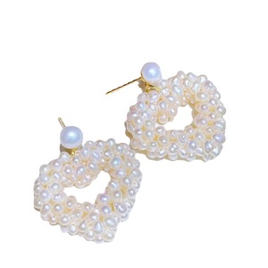 Boucles d'oreilles pendantes en forme de cœur de style coréen, populaires, multi-couches, avec irrégularités de couleurs vives, hautement recommandées - Product Image 5