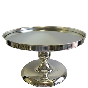 Platos de mesa para servir pasteles, accesorios de exhibición de POSTRES HECHOS de soporte de pastel de acero inoxidable para suministros de restaurante de Hotel en casa - Product Image 1