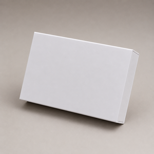 Boîte cadeau en carton rigide blanc, papier artistique, rectangle, insert en mousse noire, vernis sélectif UV, logo personnalisé pour bijoux et montres - Product Image 2