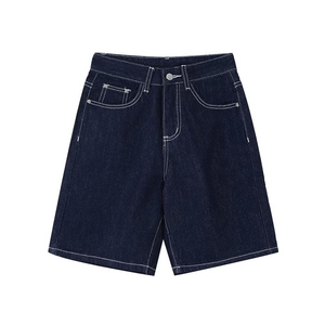 Pantalones Cortos Cargo Baggy de Mezclilla Transpirables para Hombre, Diseño de Pintura en Aerosol Lavada con Doble Rodilla, Logotipo Personalizado, Shorts de Verano - Product Image 4