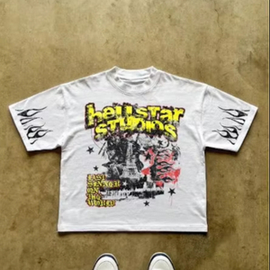 Camisetas Gráficas Extra Grandes y Cortas para Hombre, Camiseta de Secado Rápido para Hombre, Algodón, Impresión DTG, Ropa Urbana Personalizada, Camiseta al por Mayor - Product Image 1