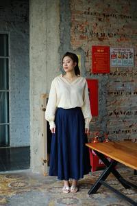 Elegant XS Size Rayon Woven High Waist Casual <b>Skirt</b> Pocket Latest Print Breathable Natural Waistline Plain Dyed Vietnamese - Product Image 2