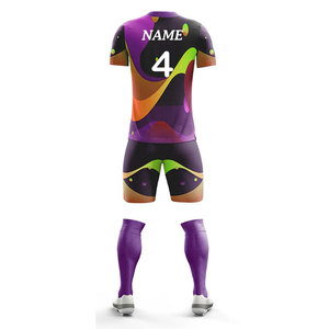 Conjunto Completo de Camiseta y Pantalones Cortos, Ropa Deportiva Antibacteriana para Entrenamiento de Fútbol, Uniforme de Baloncesto al por Mayor, Kits de Rugby para Toda la Temporada - Product Image 5