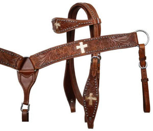 Cabecera occidental de la mejor calidad y coraza hecha a mano con cuentas coloridas para montar a caballo Western Headstall disponible al mejor precio - Product Image 2