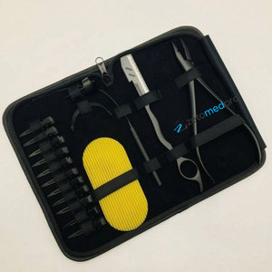 Pinces à cheveux plates professionnelles en acier inoxydable de qualité chirurgicale, avec logo personnalisé, finition noire mate, trou de 3 mm, outils pour extensions de cheveux - Product Image 6