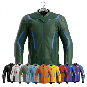 Genuine Leather Motorcycle Jacket Custom Logo Design Printed for Men Full Sleeves Protective Gear Streetwear Motorcycle Jacket - Product Image 1