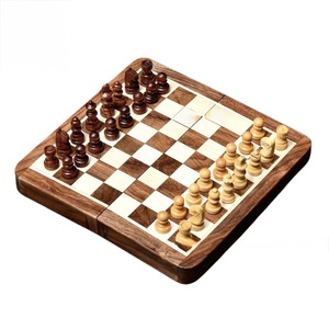 ILAHI's Eco-Friendly Rustic Polished Rectangle <b>Chess</b> <b>Board</b> Game 100% Handmade Pure Wood Animal/Love Style Customized Size <b>Chess</b> - Product Image 3