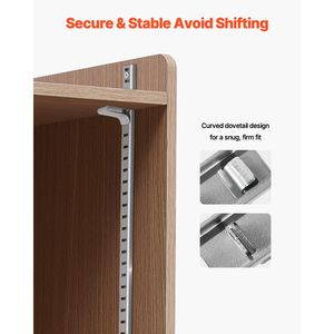 Clip per Mensole Regolabili in Acciaio, Confezione da 40, per Connettori e Supporti per Mensole in Metallo, Legno e Vetro, Compatibili con Armadi - Product Image 4