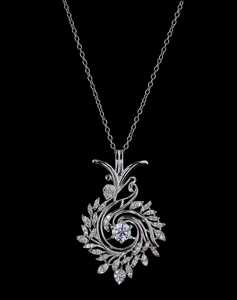 Collier pendentif diamant rond en or 18 carats, design ruban torsadé, bijoux fins élégants et luxueux, cadeau d'anniversaire pour femmes - Product Image 4