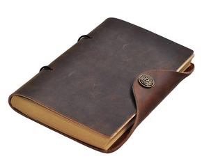 Luxury A5 Size Handmade Leather Notebook <b>Journal</b> with Refillable Pages Vintage Retro Diary <b>Writing</b> Book for Travelers Students - Product Image 2
