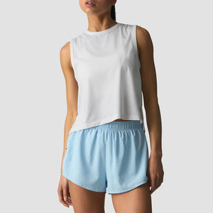 Top Deportivo para Mujer, Diseño con Corte Lateral, Ajuste Holgado, Color Sólido, Secado Rápido, Espalda Cruzada, para Fitness, Yoga, Ejercicio, Absorbe el Sudor - Product Image 5