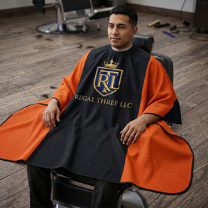 Capa de Barbero para Corte de Pelo, Capa de Peluquería, Capa de Barbero Personalizada para Corte de Pelo |   Capa de barbero para corte de cabello 100% poliéster - Product Image 1