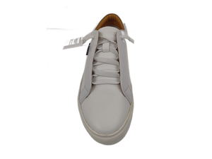 Zapatillas Deportivas de Piel Vacuna Blanca para Hombre Dlords, con Cordones, Puntera Transpirable, Entresuela de EVA, Suela de TPR, Ligeras, Amortiguadoras de Impactos, para Caminar - Product Image 3