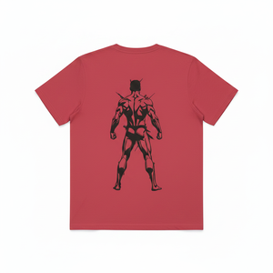 T-shirt noir à manches régulières pour homme, col rond uni, coupe ample, tissu jersey décontracté, 100% coton, anti-boulochage, style streetwear, 220g PRO - Product Image 3