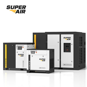 ضاغط هواء صناعي لولبي PMVF بقوة 7.5 كيلو واط، 220 فولت، محمول، متين وهادئ مع خزان تجفيف لورشة تصنيع المعادن - Product Image 3