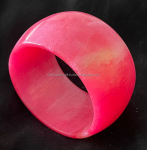 Brazalete de Resina Clásico de Último Diseño, Certificado por IGI, para Mujer, Forma Redonda Grande y Lisa, Joyería de Moda Personalizable - Product Image 2