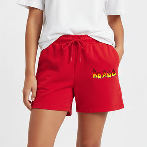 Shorts Deportivos para Mujer al por Mayor con Logotipo Personalizado, de Secado Rápido, Transpirables, 100% Algodón, con Cintura Elástica - Product Image 1