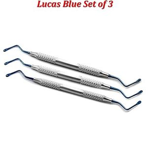 Cureta Ósea Dental Lucas de Doble Extremo, Instrumento Quirúrgico de Acero Inoxidable, Equipo de Cirugía Dental con Certificación ISO - Product Image 2