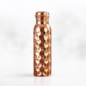 Bouteille d'eau en cuivre pur 950 ml finition antique pour le yoga en extérieur, le bureau, les bienfaits pour la santé, idéale pour les cadeaux d'entreprise e-commerce - Product Image 2