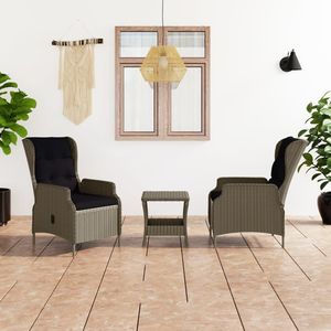 Set Lounge da Giardino Marrone e Nero - Product Image 1
