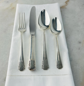 Vintage Silver Metal Tableware <b>Table</b> <b>Top</b> Decoration Use Silver Plated Finishing Kitchen Cutlery Embossed Design <b>mirrored</b>, steel - Product Image 2
