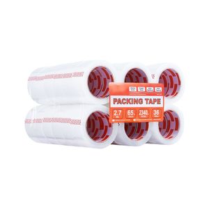 36 Rotoli di Nastro Adesivo Trasparente BOPP 1,88" X 65 Iarde, 2,7 Mil, per Imballaggi Resistenti, Nucleo da 3 Pollici - Product Image 1