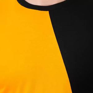 Camiseta Lisa de Calle para Hombre, Económica, al por Mayor, Personalizable, con Forro de Color en Bloques, Camiseta Amarilla Lisa Premium 100% Algodón - Product Image 4
