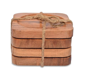 Posavasos de Madera de Alta Calidad al Precio Más Bajo, Posavasos de Madera Personalizados con Grabado - Product Image 1