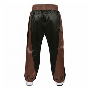 Pantalon de sport marron avec empiècements latéraux pour entraînement MMA, kickboxing, arts martiaux – Pantalon d'entraînement professionnel en satin pour la lutte - Product Image 2
