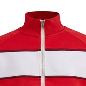 High Selling Custom <b>Men</b> Red Tracksuit Full Sleeve Zipper <b>Jacket</b> With <b>White</b> Stripe Pants Sporty Autumn Wear Color Blocking Design - Product Image 6