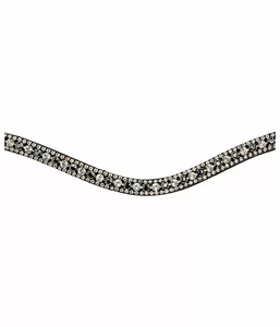 Bridon en cuir fantaisie avec forme anatomique et rembourrage doux, et tête de bridon découpée, bridon fantaisie cousu avec boucle - Product Image 2