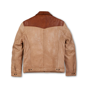 <b>Men</b> <b>Genuine</b> <b>Leather</b> Western <b>Jacket</b> Lightweight Custom Made Cowboy Motorcycle Biker <b>Jacket</b> - Product Image 2