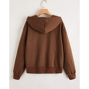 Sweat-shirts à capuche pour femmes, unis, brodés, de haute qualité, personnalisés, style hip-hop, avec impression de logo personnalisée - Product Image 5