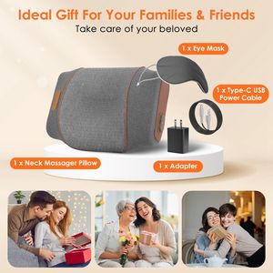 Cuscino Massaggiante Ergonomico 3-in-1 in Memory Foam con Vibrazione, Compressione d'Aria e Terapia del Calore per il Comfort delle Spalle - Product Image 4