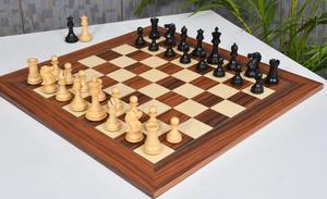 ชุดหมากรุก Staunton รุ่นโมเดิร์น ทำจากไม้มะเกลือและไม้บ็อกซ์วูด ขนาดตัวหมากรุก 3.75 นิ้ว พร้อมกระดานหมากรุก ราคาดีที่สุด - Product Image 5