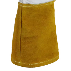 Hot Selling 14' Cow Split Leather Welding <b>Gloves</b> Industrial Safety Protective Welder <b>Gloves</b> Winter <b>Long</b> Hand Leather <b>Gloves</b> - Product Image 3