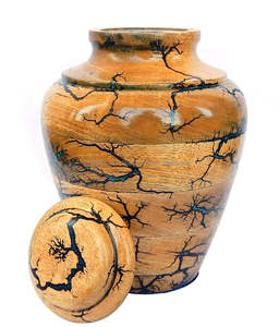 Caja de madera para cenizas humanas personalizada, urna de madera para cenizas de adultos con hermoso diseño de trabajo de fuego, urna de cremación de madera - Product Image 6