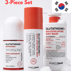 Set de Cuidado Corporal Líquido con Aroma Natural a Glutatión, Bruma Corporal Iluminadora, Niacinamida, Arbutina, Desodorante, Exfoliante Corporal con BHA - Product Image 1